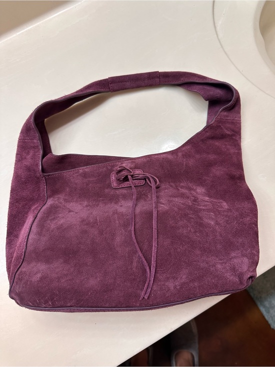 Lucky Brand Handbags - Lucky Brand Plum Suede Shoulder Bag